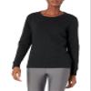 Amazon Essentials Women's Fleece Crewneck Pullover Sweatshirt (Available in Plus Size), Black Heather, 5X view 1