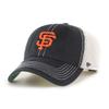 47 MLB Trawler Primary Logo Team Color Mesh Trucker Clean Up Adjustable Hat, Adult One Size Fits All - San Francisco Giants Black view 1