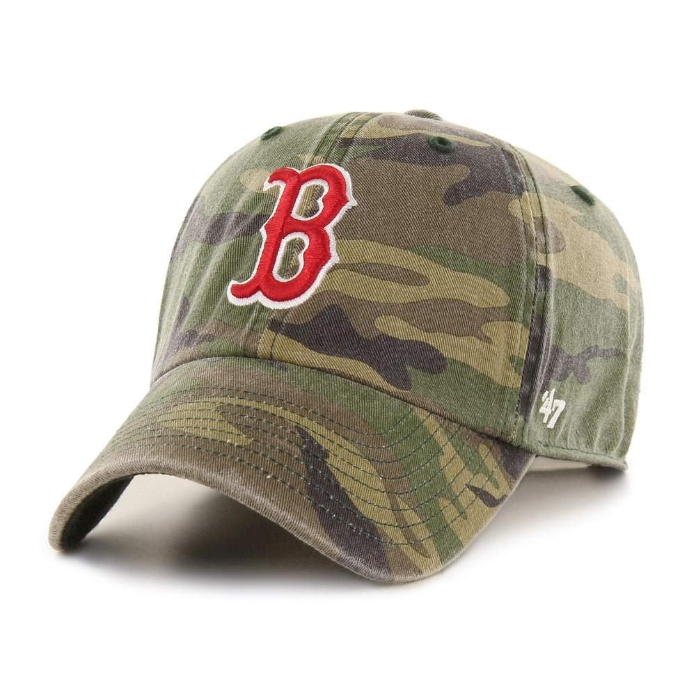47 MLB Camo Clean Up Adjustable Hat, Adult One Size Fits All (as1, Alpha, one_Size, Boston Red Sox Camo)