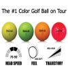 Volvik Crystal Premium Level 3-Piece Color Golf Balls 4 Dozen (48 Balls) - Red Color view 2