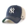 47 MLB Trawler Primary Logo Team Color Mesh Trucker Clean Up Adjustable Hat, Adult One Size Fits All - New York Yankees Navy view 1