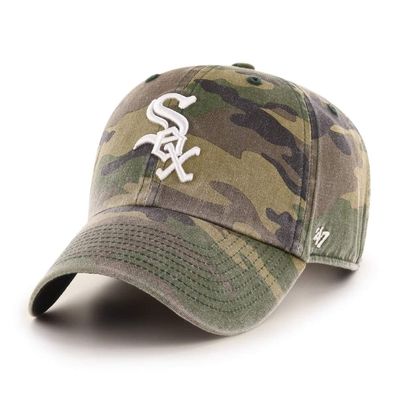 47 MLB Camo Clean Up Adjustable Hat, Adult One Size Fits All (as1, Alpha, one_Size, Chicago White Sox Camo)
