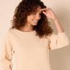 Amazon Essentials Women's Fleece Blouson Sleeve Boatneck Sweatshirt Dress (Available in Plus Size), Beige, X-Large view 4