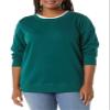 Amazon Essentials Women's Fleece Crewneck Pullover Sweatshirt (Available in Plus Size), Dark Green, X-Small view 1