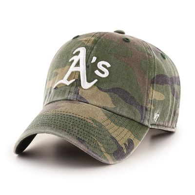 47 MLB Camo Clean Up Adjustable Hat, Adult One Size Fits All (as1, Alpha, one_Size, Oakland Athletics Camo)