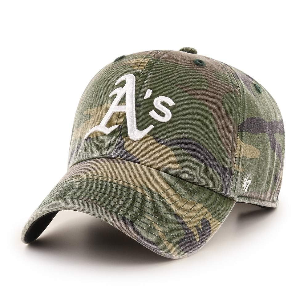 47 MLB Camo Clean Up Adjustable Hat, Adult One Size Fits All (as1, Alpha, one_Size, Oakland Athletics Camo)