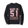 70th Birthday Gift Woman Man Age 70 Year Old Grandma 1951 Sweatshirt view 1