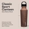 Corkcicle Sport Canteen - Keeps Drinks Cold 25 Hours - Stainless Steel Water Bottle - Triple-Insulated - Spill-Proof - Summer Drinkware Gift - Keeps Drinks Ice Cold - 20 oz - Walnut Wood view 2