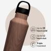 Corkcicle Sport Canteen - Keeps Drinks Cold 25 Hours - Stainless Steel Water Bottle - Triple-Insulated - Spill-Proof - Summer Drinkware Gift - Keeps Drinks Ice Cold - 20 oz - Walnut Wood view 3