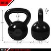 JFIT Kettlebell Weights Cast Iron, 30 LB view 2