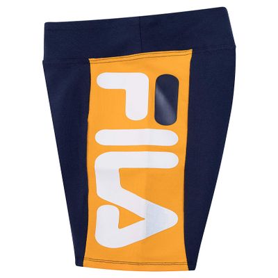 Fila Girls High Waisted Bike Shorts Kids Clothing Activewear (Orange Pop, Large)