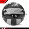 JFIT Wall Ball, 8 LB, Gray/Black view 2