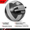 JFIT Wall Ball, 8 LB, Gray/Black view 3