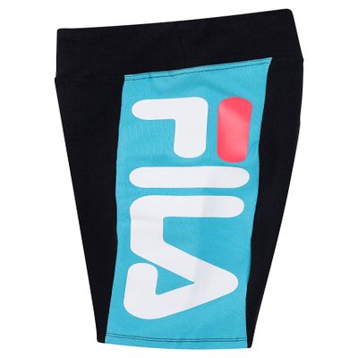 Fila Girls High Waisted Bike Shorts Kids Clothing Activewear (Black, Large)