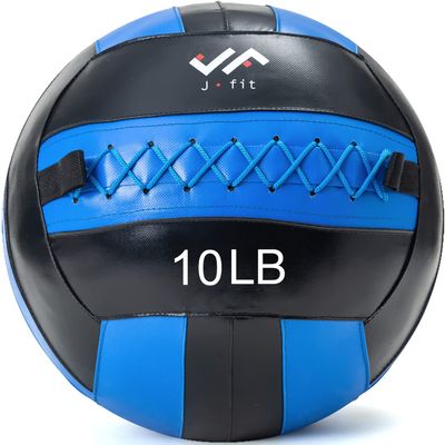 JFIT Wall Ball, 10 LB, Blue/Black