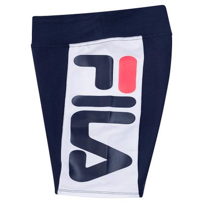 Fila Girls High Waisted Bike Shorts Kids Clothing Activewear (Navy, Large)