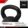 JFIT Kettlebell Weights Vinyl Coated Iron, 35 LB view 4