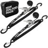Stainless Boat Tie Down Straps to Trailer (Pack of 2) - 2,400lbs Break - 1" x 2.5 Heavy Duty Ratchet Boat Straps UV Treated - Made in New Zealand view 1