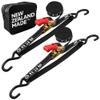 Boat Tie Down Straps to Trailer (Pack of 2) - 2,400lbs Break - 1" x 4 Heavy Duty Ratchet Boat Straps - UV Treated - Made in New Zealand view 1