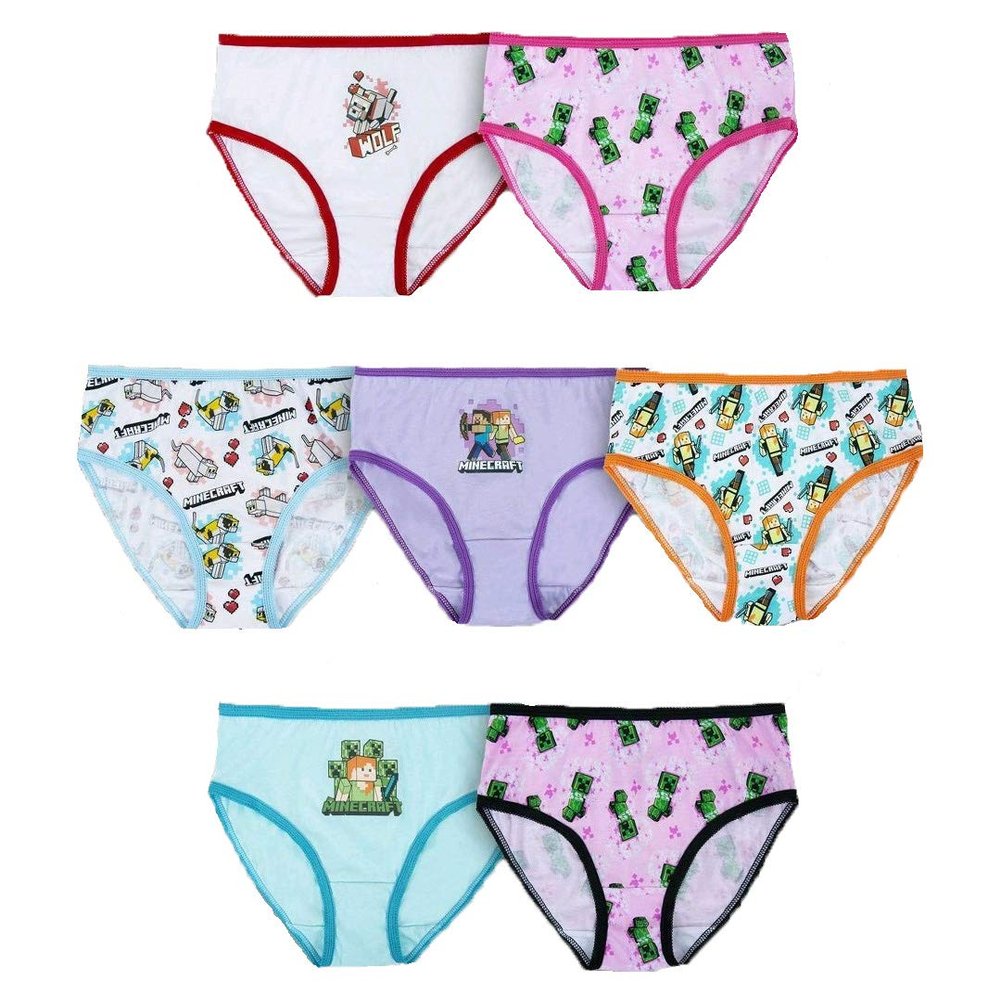 Minecraft 7 Pack Briefs Panties - 4