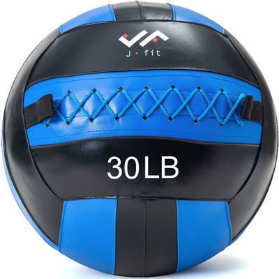 JFIT Wall Ball, 30 LB, Blue/Black