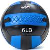 JFIT Wall Ball, 6 LB, Blue/Black view 1
