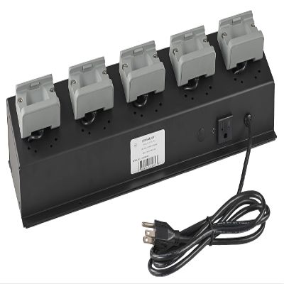 Streamlight 61469 5-Unit Bank Charger - 120V AC - USB HAZ-LO Headlamp