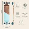 Retrospec Tidal Drop Down Longboard - 41in Adult Skateboard with 9-Ply Canadian Maple Deck, ABEC-9 Bearings & 85A PU Wheels for Cruising & Downhill - Extra Wide Stable Design view 2