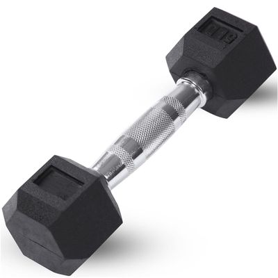 JFIT Rubber Hex Dumbbell, 40 LB, Single