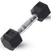 JFIT Rubber Hex Dumbbell, 40 LB, Single view 1