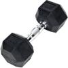 JFIT Rubber Hex Dumbbell, 25 LB, Single view 1