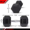JFIT Rubber Hex Dumbbell, 25 LB, Single view 2