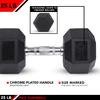 JFIT Rubber Hex Dumbbell, 25 LB, Single view 4
