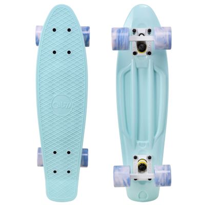 Cal 7 22.5-Inch Mini Cruiser Skateboard Swirl Wheels (Lily)