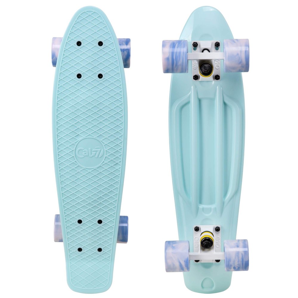 Cal 7 22.5-Inch Mini Cruiser Skateboard Swirl Wheels (Lily)