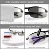 LJIMI Photochromic Sports Sunglasses with Polarized Lens for Men and Women Outdoor Driving Cycling Fishing 100% UV400 Protection Eyewear Anti Glare Eyeglasses Reduce Eye Fatigue Safety Glasses Shades view 3
