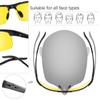 LJIMI Photochromic Sports Polarized Sunglasses for Men and Women Cycling Fishing Day and Night Driving Glasses UV Protection Eyewear Anti Glare/Radiation Eyeglasses Reduce Eye Fatigue Safety Googles view 3