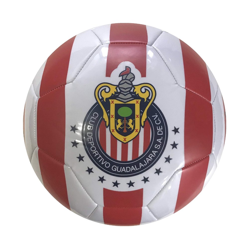 Icon Sports Size 5 Soccer Ball  Official Licensed Chivas Club Deportivo Guadalajara World Football Club Team Training Logo Pro Outdoors Adult CH27BL-N5