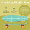 Retrospec Quip Mini Cruiser Skateboard 22.5" and 27" Classic Retro Plastic Cruiser Complete Skateboard with ABEC 7 Bearings and PU Wheels Compact Board with Grippy, Molded Waffle Deck view 2