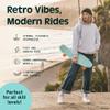 Retrospec Quip Mini Cruiser Skateboard 22.5" and 27" Classic Retro Plastic Cruiser Complete Skateboard with ABEC 7 Bearings and PU Wheels Compact Board with Grippy, Molded Waffle Deck view 3