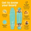 Retrospec Quip Mini Cruiser Skateboard 22.5" and 27" Classic Retro Plastic Cruiser Complete Skateboard with ABEC 7 Bearings and PU Wheels Compact Board with Grippy, Molded Waffle Deck view 4