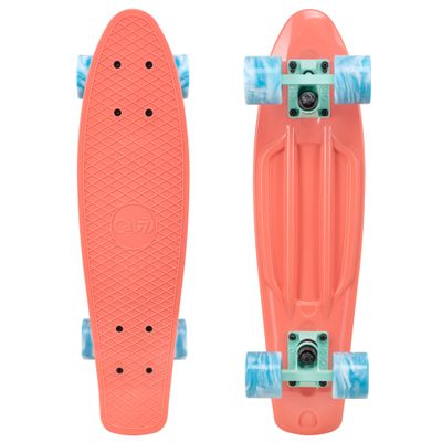 Cal 7 22.5-Inch Mini Cruiser Skateboard Swirl Wheels (Melrose)