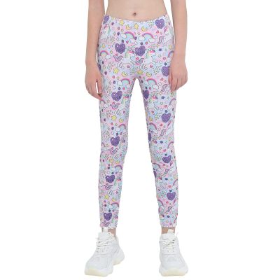 Freebily Kids Girls Tie Dye Print Leggings Athletic Skin Tight Sportswear Yoga Pants Workout Patterns Colorful 12
