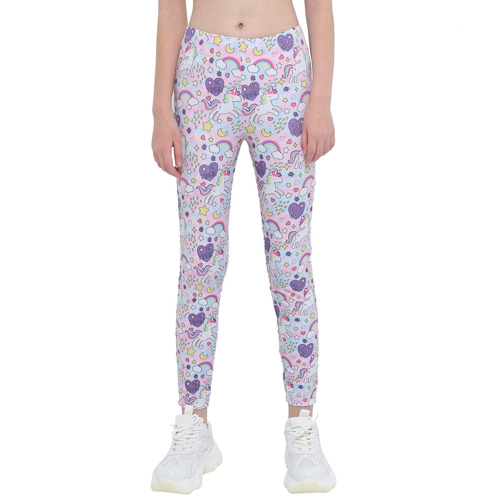 Freebily Kids Girls Tie Dye Print Leggings Athletic Skin Tight Sportswear Yoga Pants Workout Patterns Colorful 12