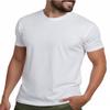 INTO THE AM Men's Fitted Short Sleeve Plain Crew Tee - White, XX-Large view 1