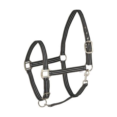 HORZE Adepto Adjustable Horse Halter | Soft, Durable Polyester - Dark Navy - Pony