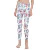 Freebily Kids Girls Tie Dye Print Leggings Athletic Skin Tight Sportswear Yoga Pants Workout White 8 view 2