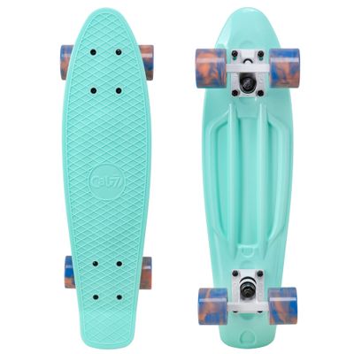Cal 7 22.5-Inch Mini Cruiser Skateboard Swirl Wheels (Arcadia)