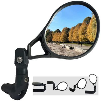 Hafny E13 Approved E-Bike Mirror, Large Surface Bar End Bike Mirror, HD Automotive Grade Glass Bicycle Mirror, Safe Blast-Resistance Cycling Mirror,