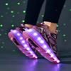 7 Colors LED Rechargeable Kids Roller Skate Shoes with Single Wheel Shoes Sport Sneaker view 4